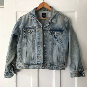 Light Dirty Wash Gap Icon Women's Denim Jacket NWOT